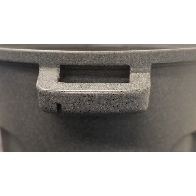Toter RND55-B0149 55-Gallon Dark Gray Granite Resin Outdoor Lidless Trash Can4_11zon