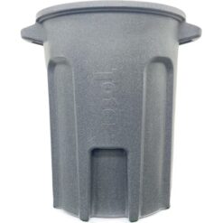 Toter RND55-B0149 55-Gallon Dark Gray Granite Resin Outdoor Lidless Trash Can