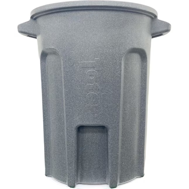 Toter RND55-B0149 55-Gallon Dark Gray Granite Resin Outdoor Lidless Trash Can_11zon Toter RND55-B0149 55-Gallon Dark Gray Granite Resin Outdoor Lidless Trash Can