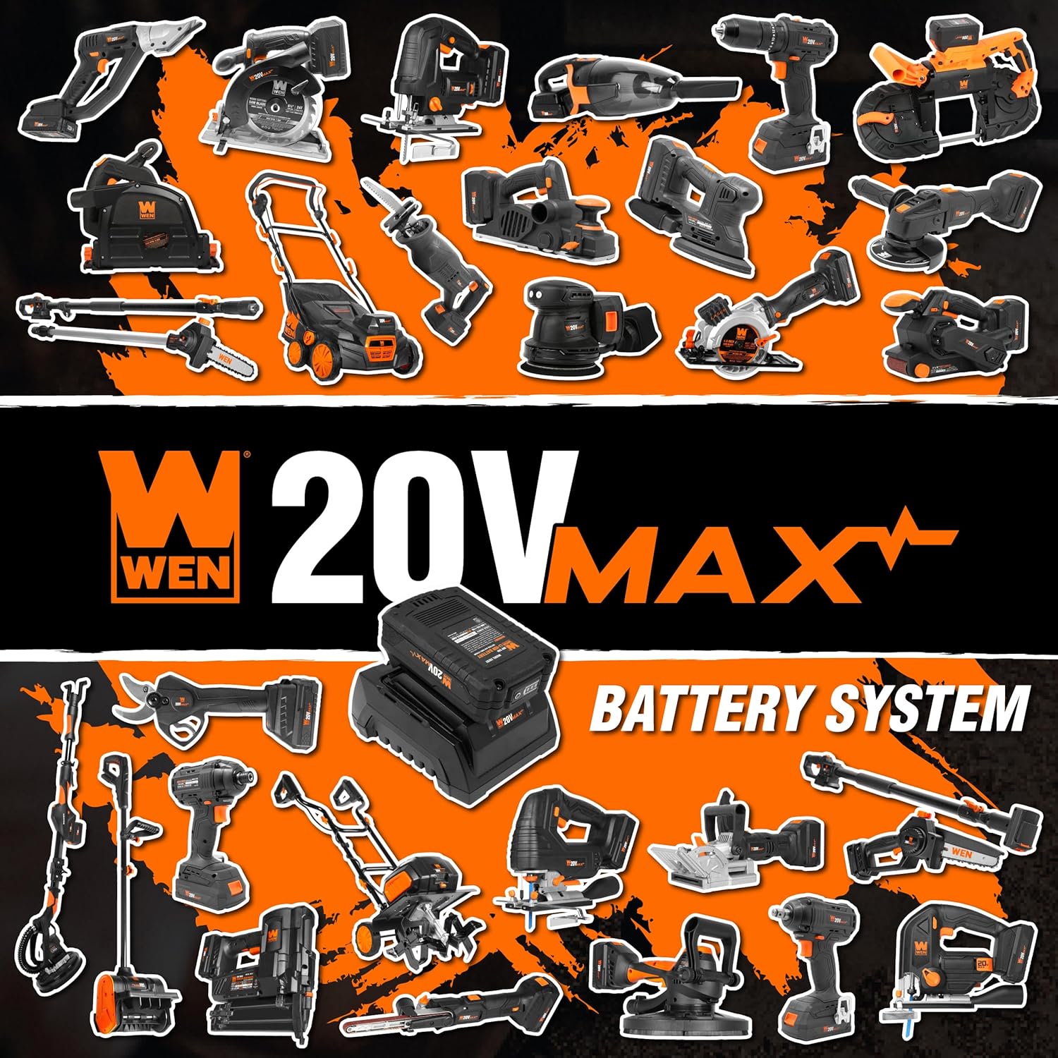 WEN 20V Max Cordless Brushless 8 Inch Pole Saw (Tool Only – Battery and Charger Not Included) (20759BT)-