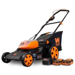 WEN 40439 40-volt 19-in Cordless Push Lawn Mower 4 Ah (2-Batteries and Charger Included)