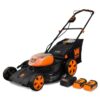 WEN 40441 40-volt 21-in Cordless Push Lawn Mower 4 Ah (2-Batteries and Charger Included)