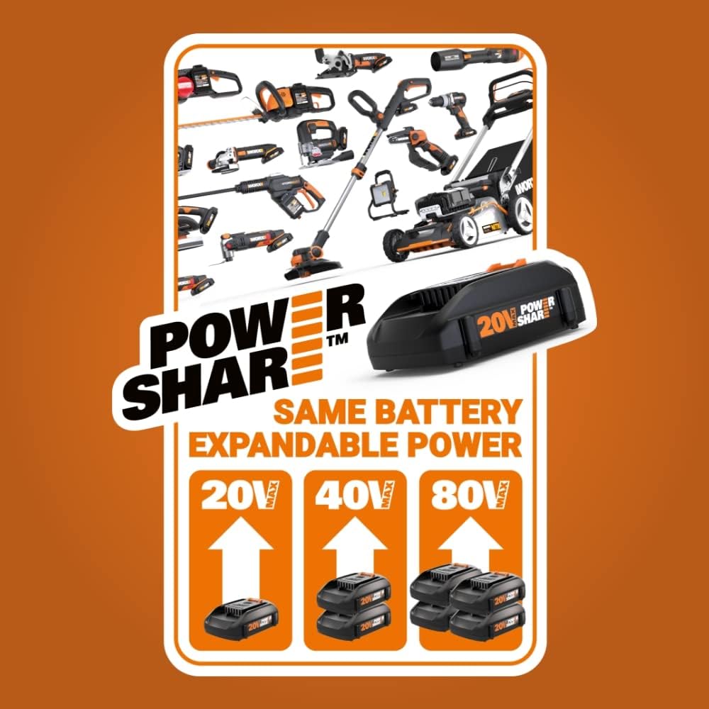 WORX Nitro WX095L 20V Power Share Cordless Work Fan with Ready Charge0