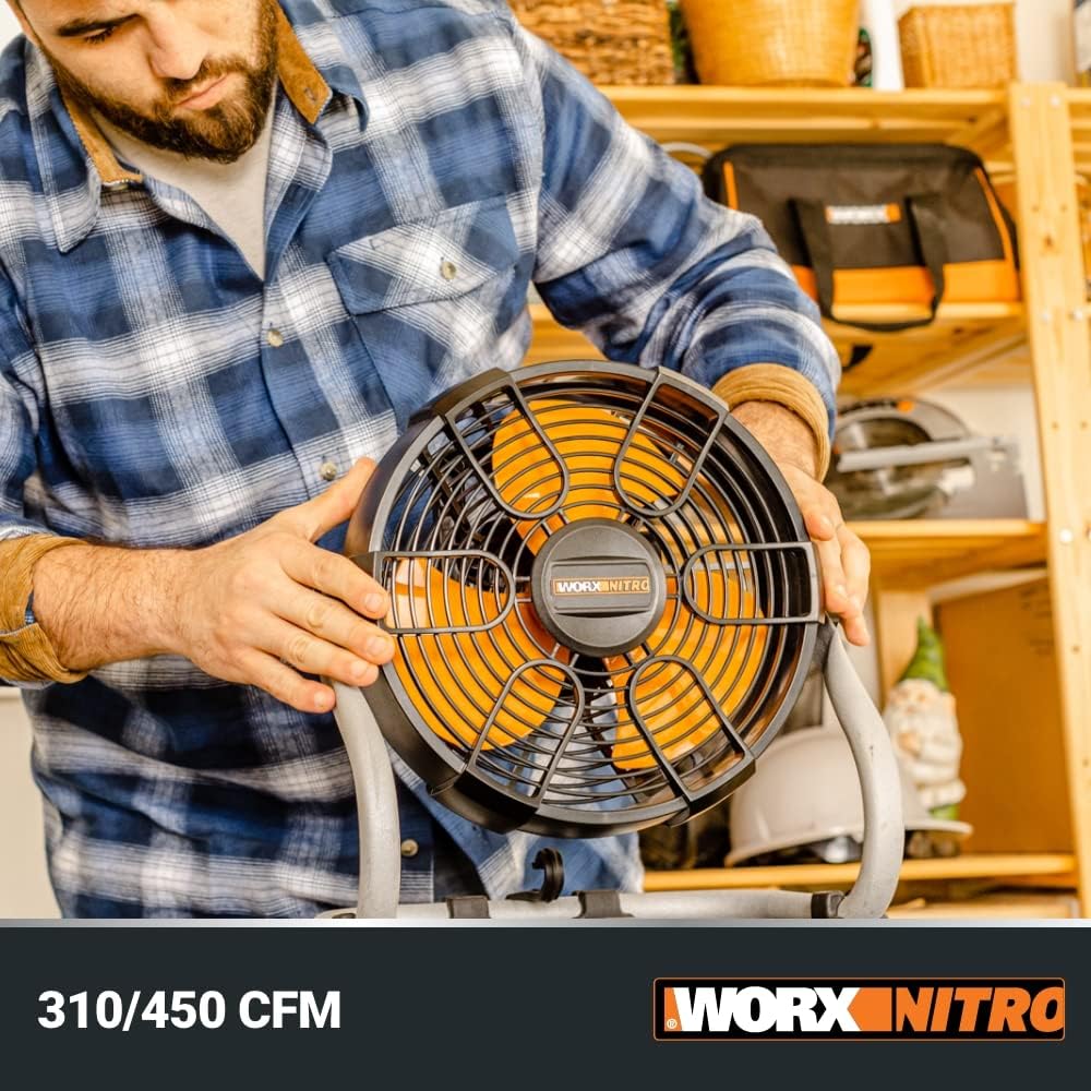 WORX Nitro WX095L 20V Power Share Cordless Work Fan with Ready Charge2