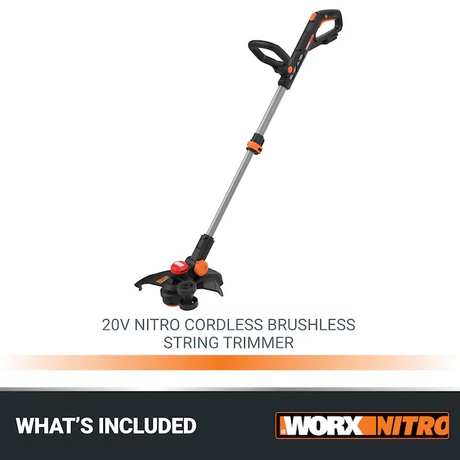 WORX WG173.9 Nitro Power Share 20-volt 13-in Telescopic Shaft Battery String Trimmer 4 Ah (Battery and Charger Not Included)12_11zon
