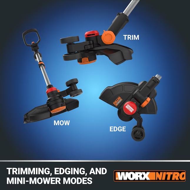 WORX WG173.9 Nitro Power Share 20-volt 13-in Telescopic Shaft Battery String Trimmer 4 Ah (Battery and Charger Not Included)8_11zon