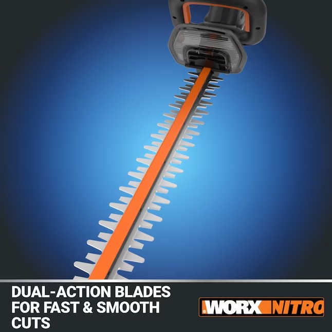 WORX WG263 Nitro Power Share 18-volt 22-in Battery Hedge Trimmer 4 Ah (Battery and Charger Included)344_11zon