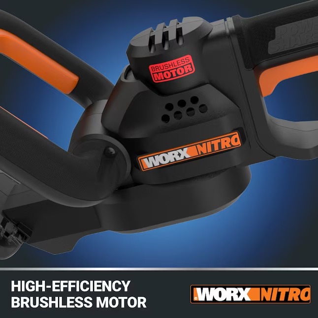 WORX WG263 Nitro Power Share 18-volt 22-in Battery Hedge Trimmer 4 Ah (Battery and Charger Included)4_11zon