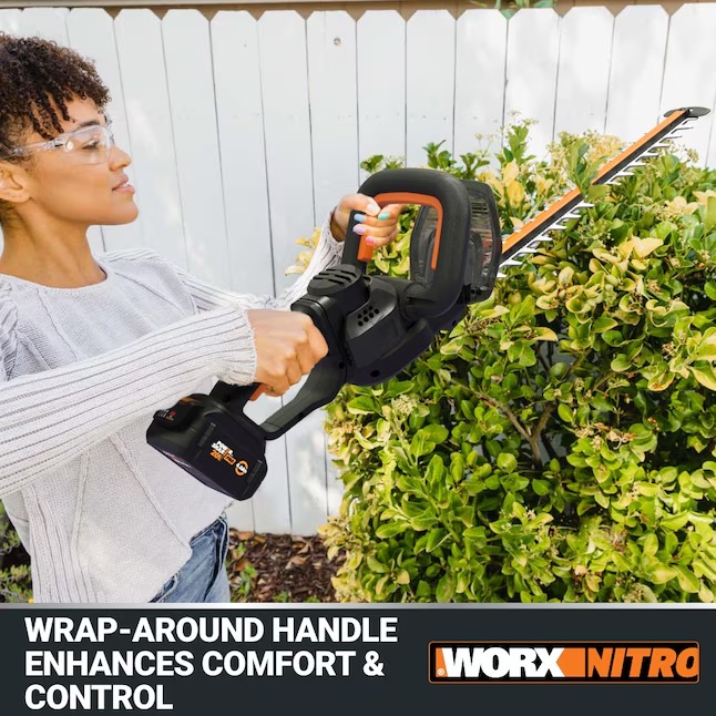 WORX WG263 Nitro Power Share 18-volt 22-in Battery Hedge Trimmer 4 Ah (Battery and Charger Included)5_11zon