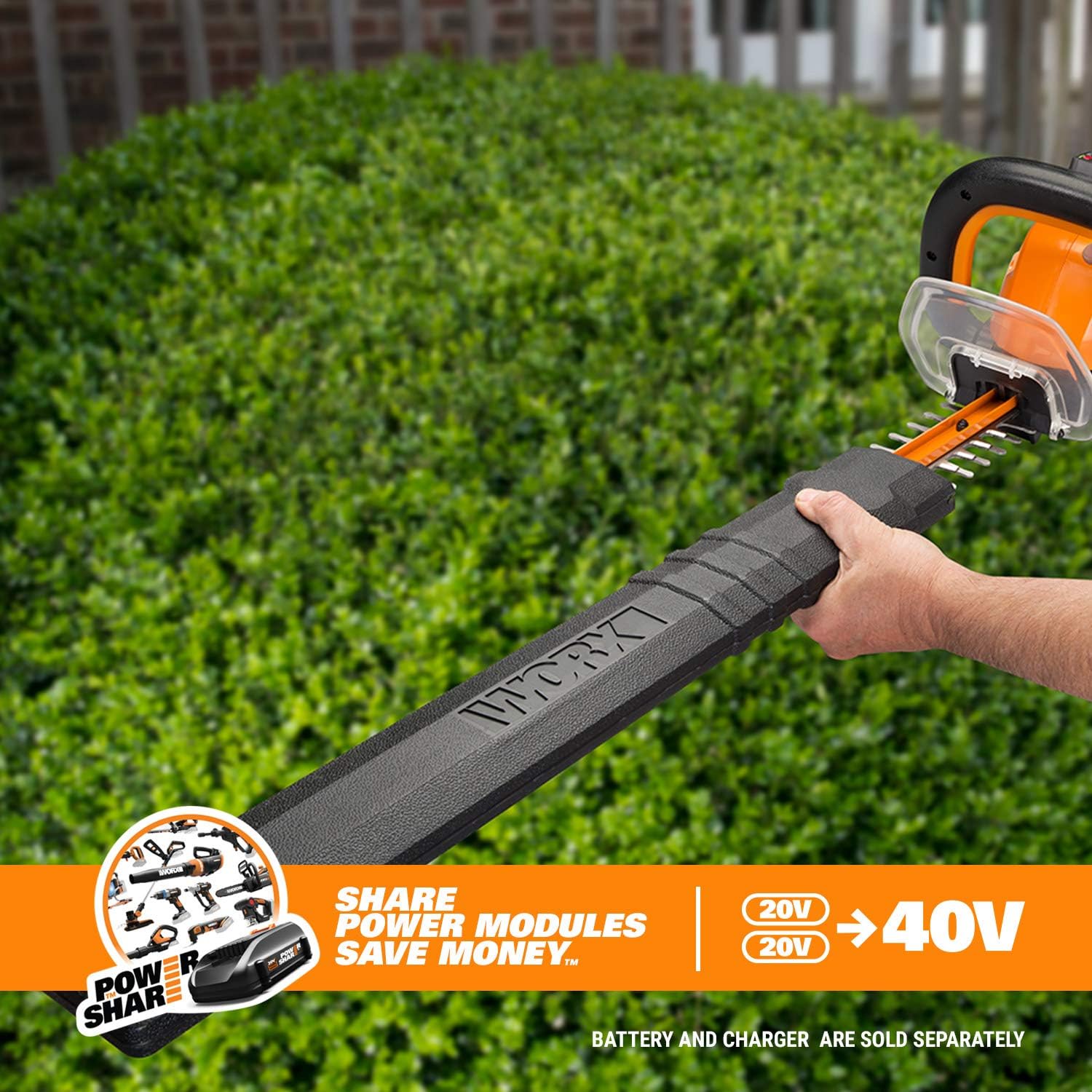 WORX WG284.9 40V 24 Hedge Trimmer (Tool Only)9