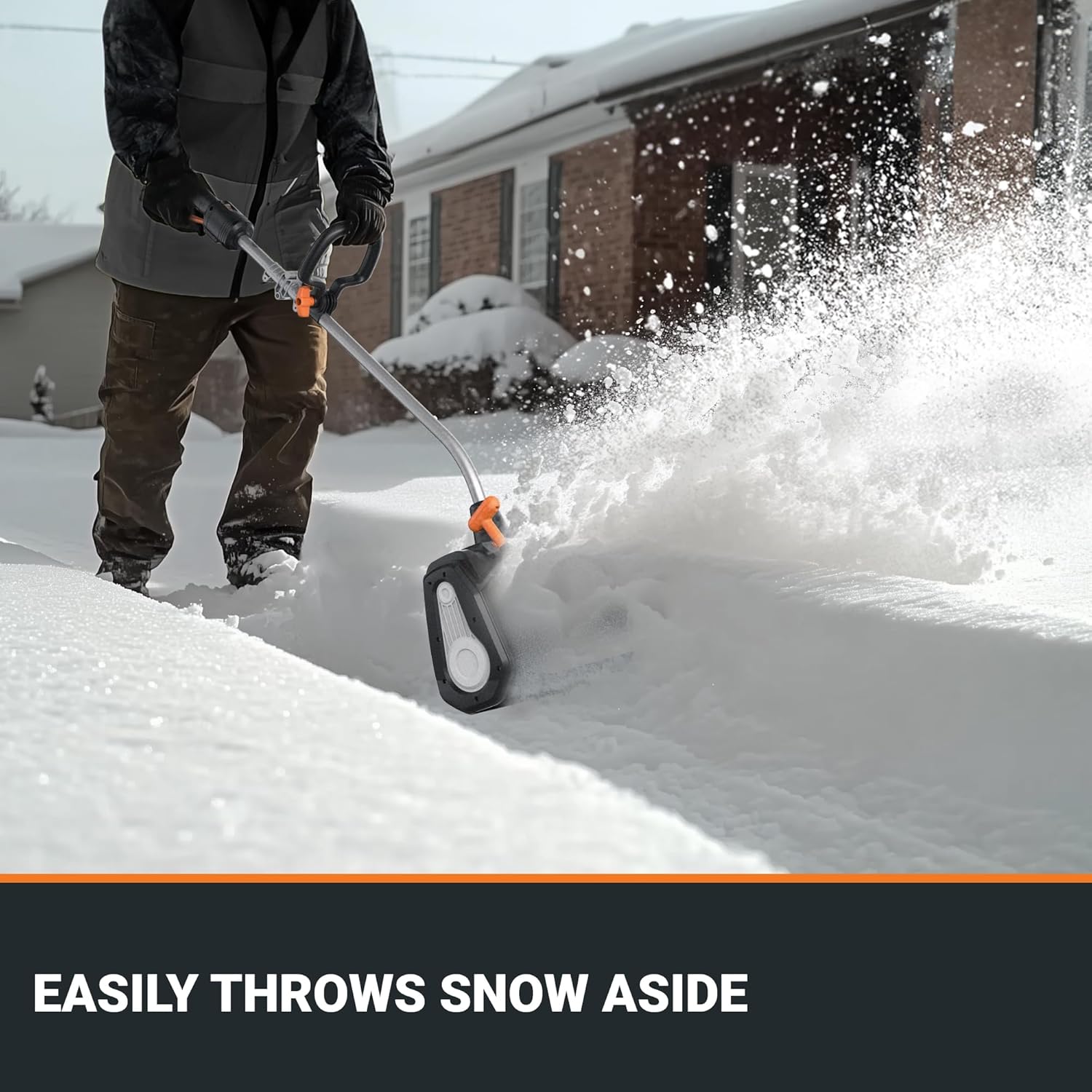 WORX WG460 Nitro 40V 12'' Electric Snow Shovel, 4-Car Driveway Cordless Snow Thrower, 2 Speeds Brushless Motor6