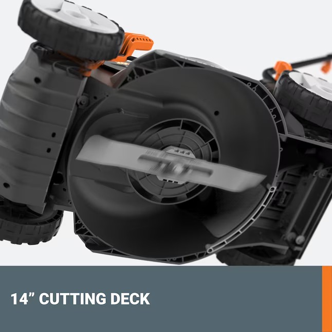 WORX WG779.1 Power Share 40-volt 14-in Cordless Push Lawn Mower 4 Ah Bagger Sold Separately (2-Batteries and Charger Included)18_11zon