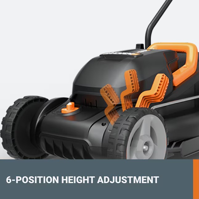WORX WG779.1 Power Share 40-volt 14-in Cordless Push Lawn Mower 4 Ah Bagger Sold Separately (2-Batteries and Charger Included)5_11zon