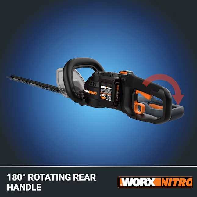 WORX WP296 Nitro Power Share 40-volt 25-in Battery Hedge Trimmer 2 Ah (Battery and Charger Included)4_11zon
