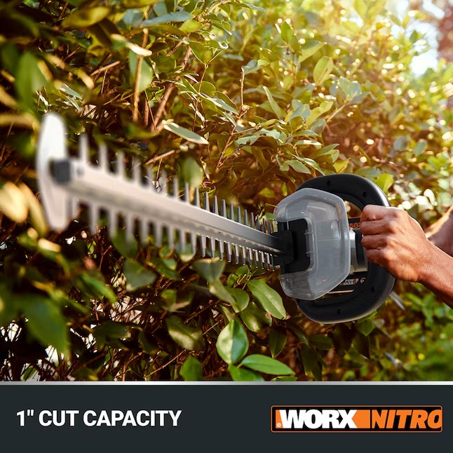 WORX WP296 Nitro Power Share 40-volt 25-in Battery Hedge Trimmer 2 Ah (Battery and Charger Included)5_11zon