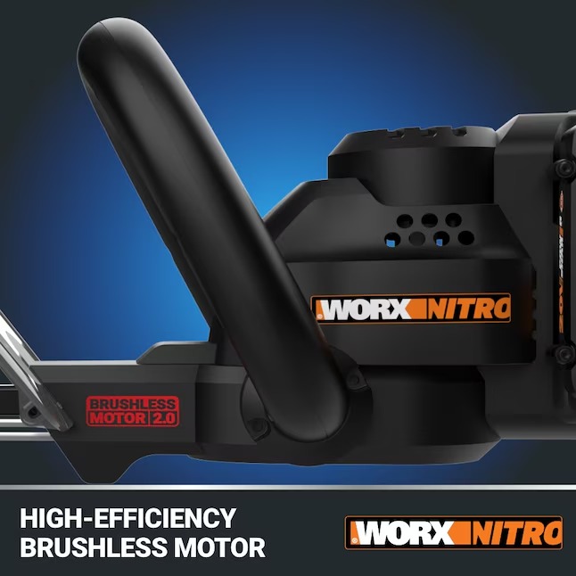 WORX WP296 Nitro Power Share 40-volt 25-in Battery Hedge Trimmer 2 Ah (Battery and Charger Included)9_11zon