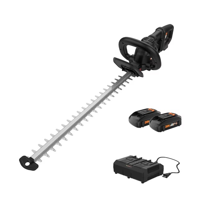 WORX WP296 Nitro Power Share 40-volt 25-in Battery Hedge Trimmer 2 Ah (Battery and Charger Included)_11zon WORX WP296 Nitro Power Share 40-volt 25-in Battery Hedge Trimmer 2 Ah (Battery and Charger Included)