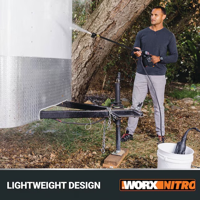 WORX WP657 Nitro Power Share 800-PSI 0.92-GPM Cold Water Battery Pressure washer with 1 Spray Tips (Battery Included) (Charger Included)14_11zon
