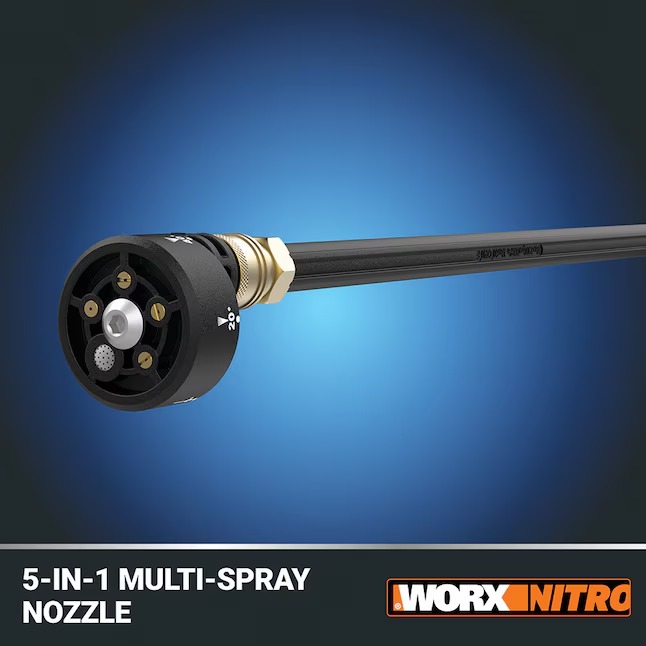 WORX WP657 Nitro Power Share 800-PSI 0.92-GPM Cold Water Battery Pressure washer with 1 Spray Tips (Battery Included) (Charger Included)3_11zon