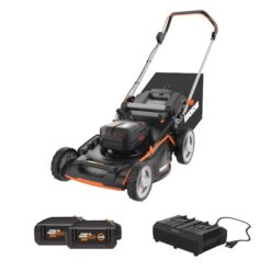 WORX WP772 Nitro Power Share 40-volt 21-in Cordless Push Lawn Mower 5 Ah (2-Batteries and Charger Included)