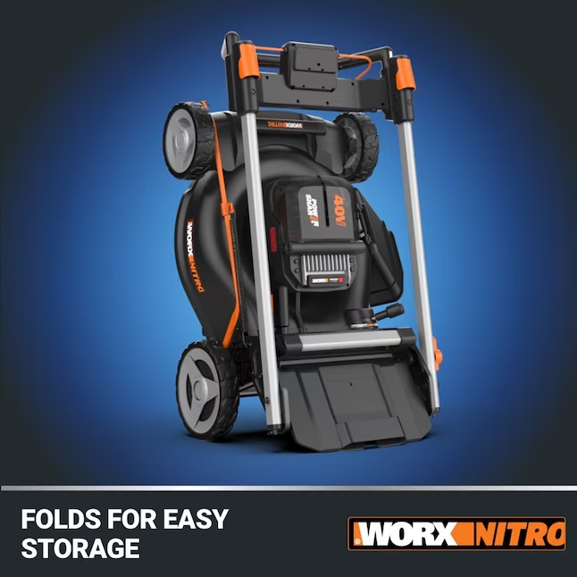 WORX WP773 40-volt 21-in Cordless Self-propelled Lawn Mower 5 Ah (2-Batteries and Charger Included)0_11zon