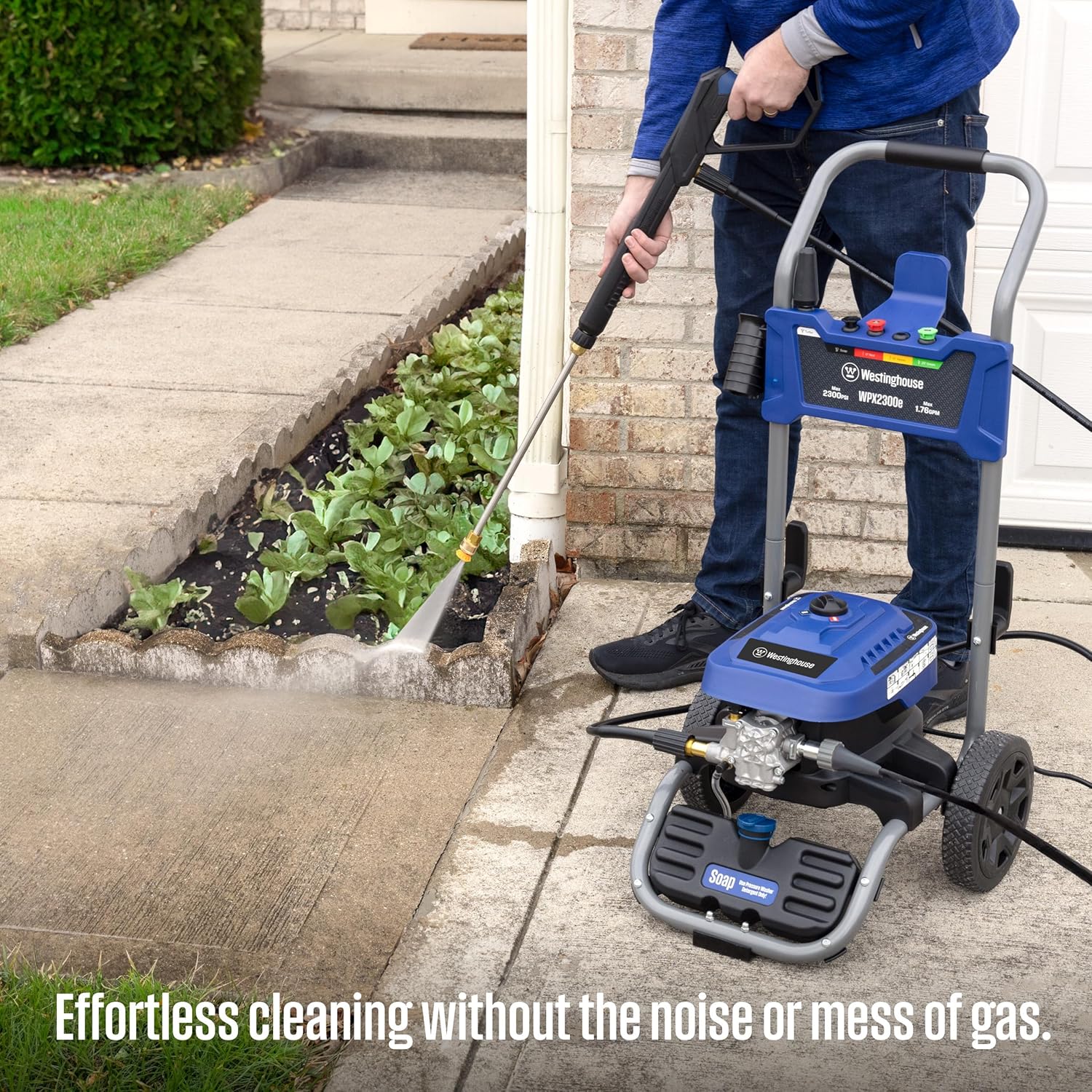 Westinghouse WPX2300e Electric Pressure Washer, 2300 Max PSI and 1.76 Max GPM, Induction Motor, Onboard Soap Tank, Spray Gun and Wand, 5 Nozzle Set2