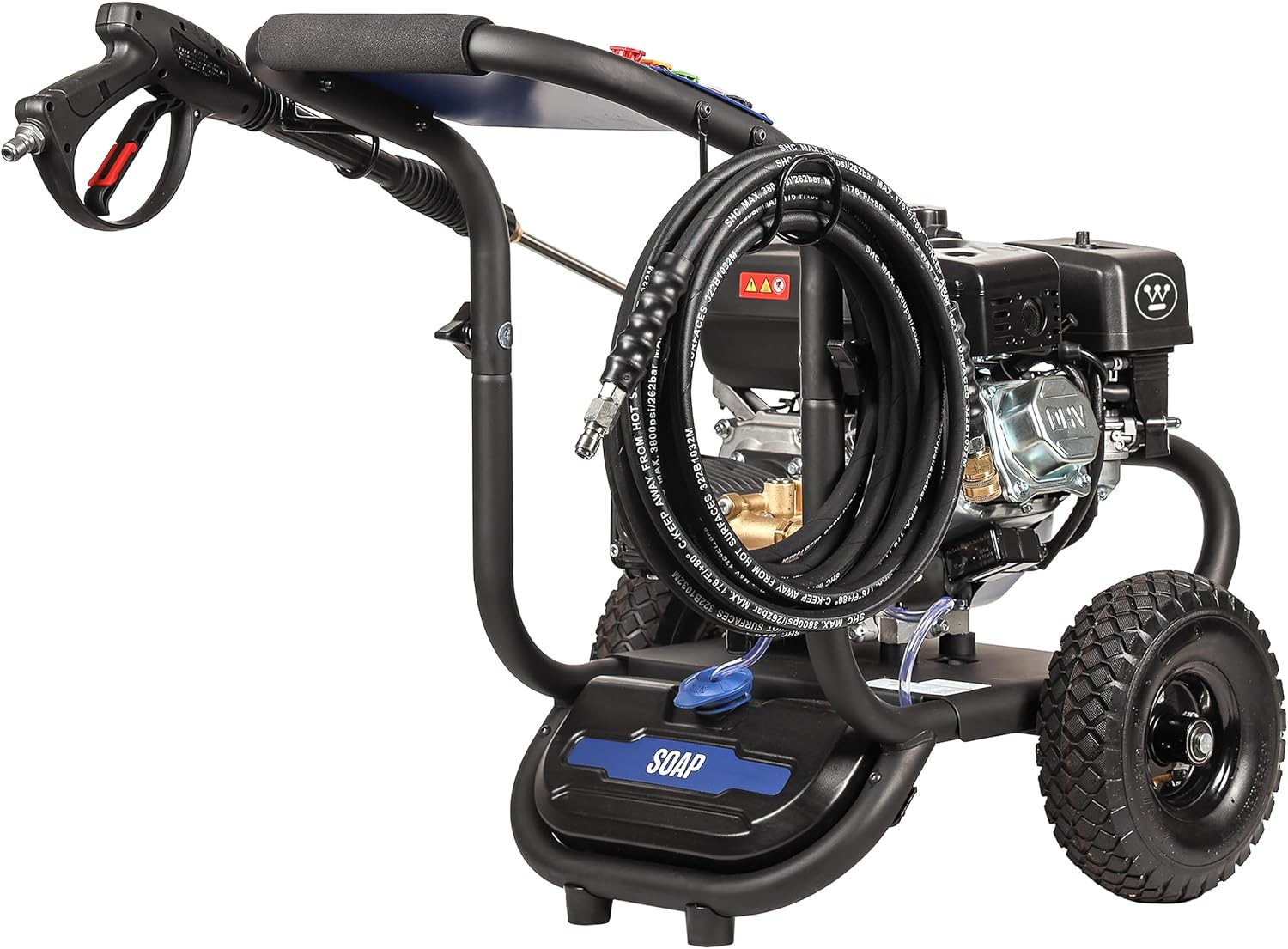 Westinghouse WPX3600 Gas Pressure Washer, 3600 PSI and 2.7 Max GPM, Onboard Soap Tank, Spray Gun and Wand, 5 Nozzle Set4