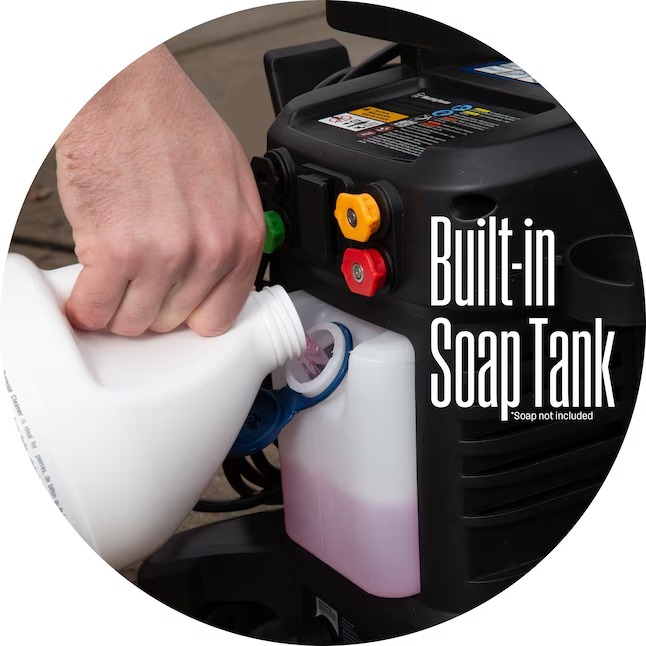 Westinghouse ePX3100 Onboard Soap Tank Includes 5 Nozzles 2300-PSI 1.76-GPM Cold Water Electric Pressure washer with 4 Spray Tips12_11zon