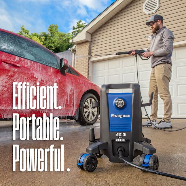 Westinghouse ePX3100 Onboard Soap Tank Includes 5 Nozzles 2300-PSI 1.76-GPM Cold Water Electric Pressure washer with 4 Spray Tips6_11zon