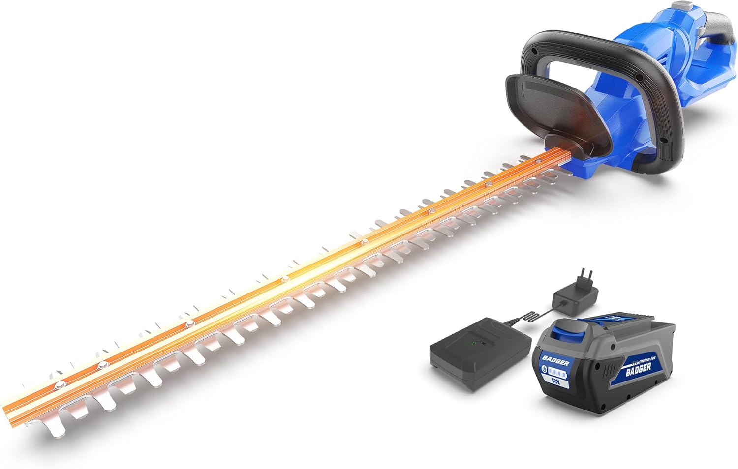 WildBadger Power WB40VHT24 Hedge Trimmer 40V 24 Cordless, Powerful Electric Hedge Trimmer, 2.0Ah Battery and Charger Included WildBadger Power WB40VHT24 Hedge Trimmer 40V 24” Cordless, Powerful Electric Hedge Trimmer, 2.0Ah Battery and Charger Included
