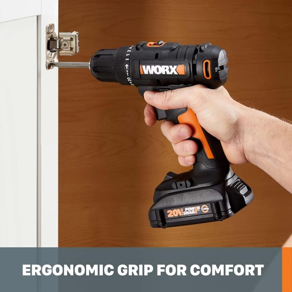 Worx 20V 3 8 Drill Driver Power Share - WX100L (Battery & Charger Included)0