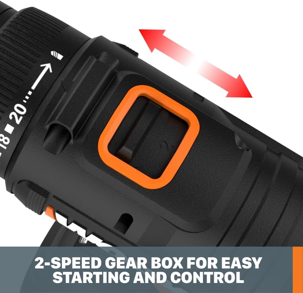 Worx 20V 3 8 Drill Driver Power Share - WX100L (Battery & Charger Included)7