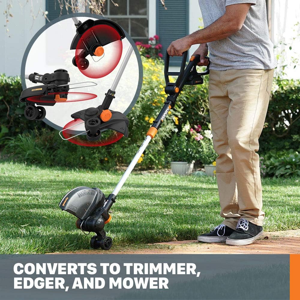 Worx GT Revolution 20V 12 String Trimmer Grass Trimmer Edger Mini-Mower, WG170.23