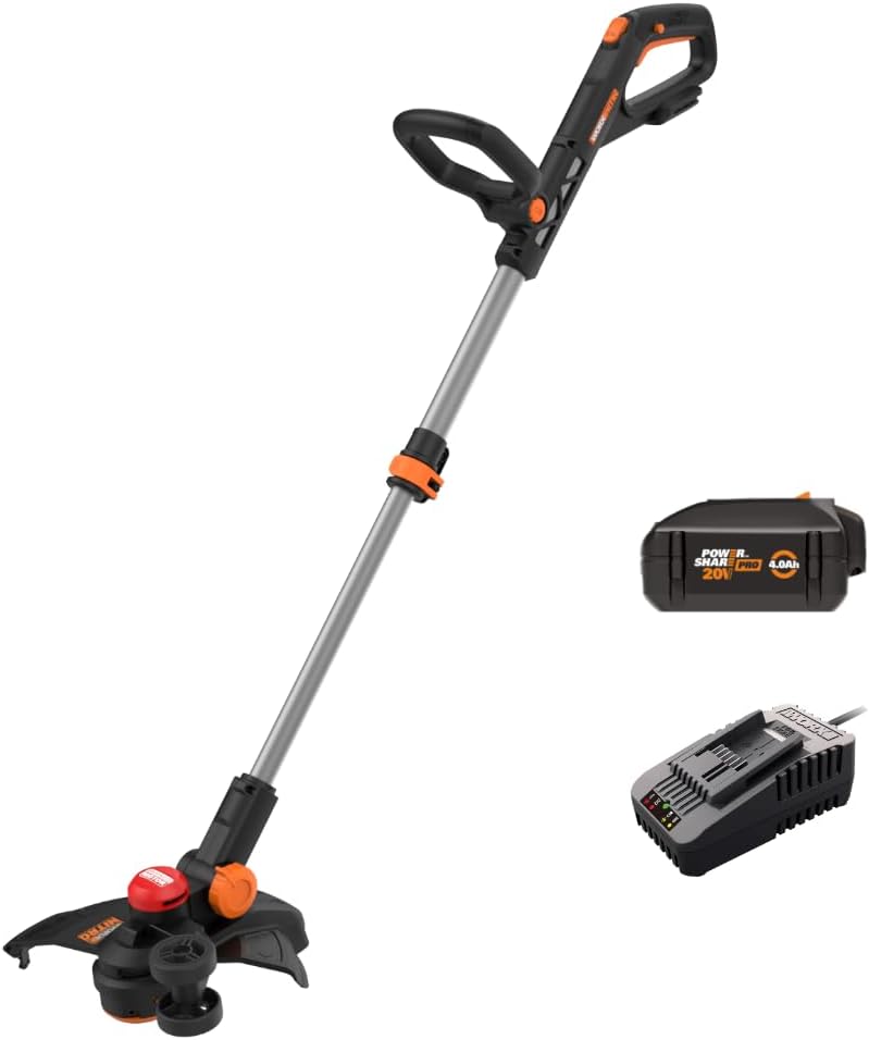 Worx Nitro 20V 13 Cordless String Trimmer with Brushless Motor, 3-in-1 Grass Trimmer Edger Mini-Mower, Lightweight Weed Trimmer COMMAND FEED Instant Line Advancement WG173– Battery & Charger Included Worx Nitro 20V 13 Cordless String Trimmer with Brushless Motor, 3-in-1 Grass Trimmer Edger Mini-Mower, Lightweight Weed Trimmer COMMAND FEED Instant Line Advancement WG173– Battery & Charger Included