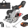 Worx Nitro 20V Brushless 4-1/2" Cordless Circular Saw, Compact Circular Saw, Up to 6,900 RPM, 0-46° Bevel Cuts, Circular Saw Cordless WX531L – Battery & Charger Included