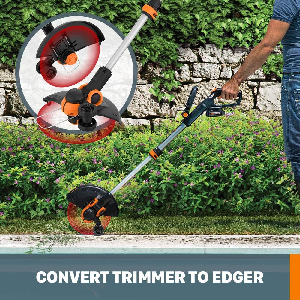 Worx String Trimmer Cordless GT3.0 20V PowerShare 12 Edger & Weed Trimmer (1) Battery & Charger Included WG163.82