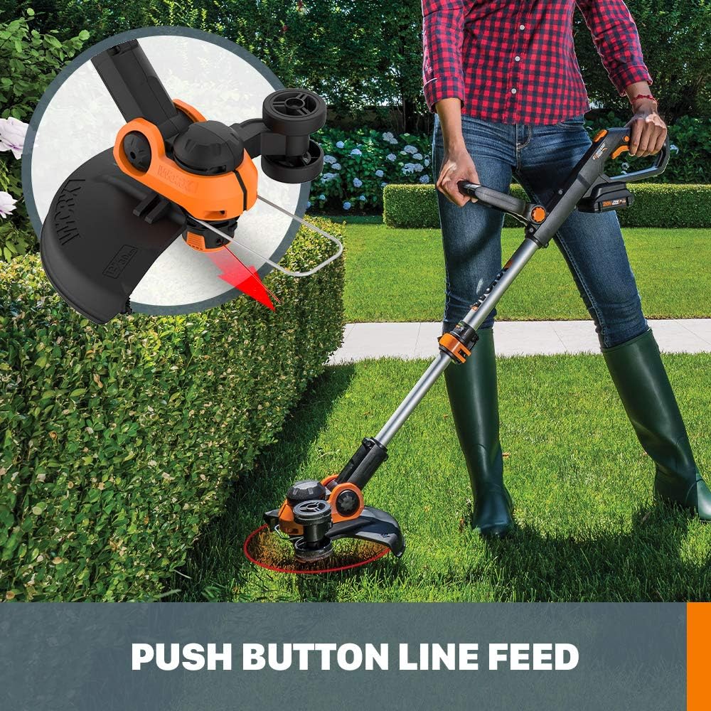 Worx String Trimmer Cordless GT3.0 20V PowerShare 12 Edger & Weed Trimmer (1) Battery & Charger Included WG163.86