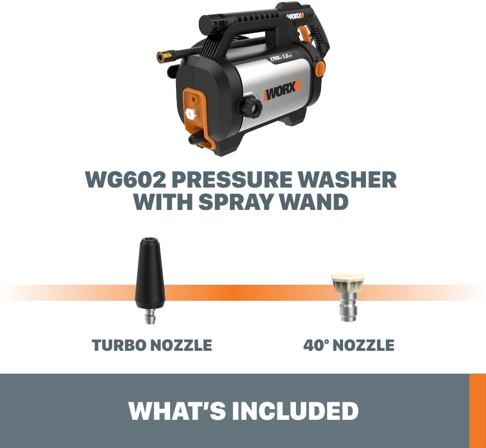 Worx WG602 13 Amp Electric Pressure Washer Max 1870 PSI Max 1.4 GPM0