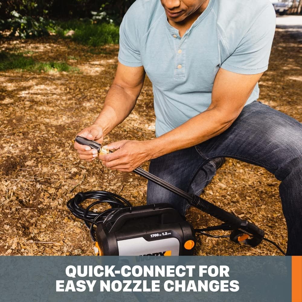Worx WG602 13 Amp Electric Pressure Washer Max 1870 PSI Max 1.4 GPM5