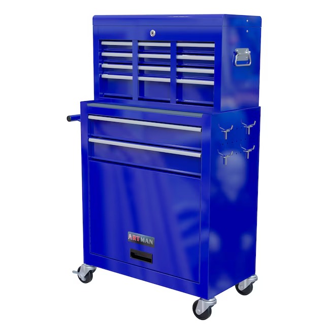 Xspracer ML-TC191 1000 Series 13-Inches W x 43-Inches H 8 -Drawer Steel Rolling Tool Cabinet ( Blue )_11zon Xspracer ML-TC191 1000 Series 13-Inches W x 43-Inches H 8 -Drawer Steel Rolling Tool Cabinet ( Blue )
