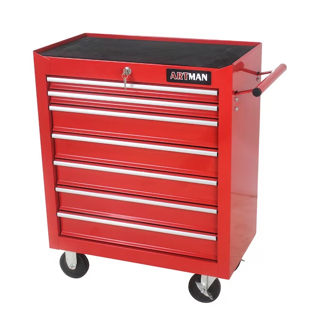 Xspracer ML-TC324 1000 Series 13-Inches W x 30-Inches H 7 -Drawer Steel Rolling Tool Cabinet ( Red )1_11zon