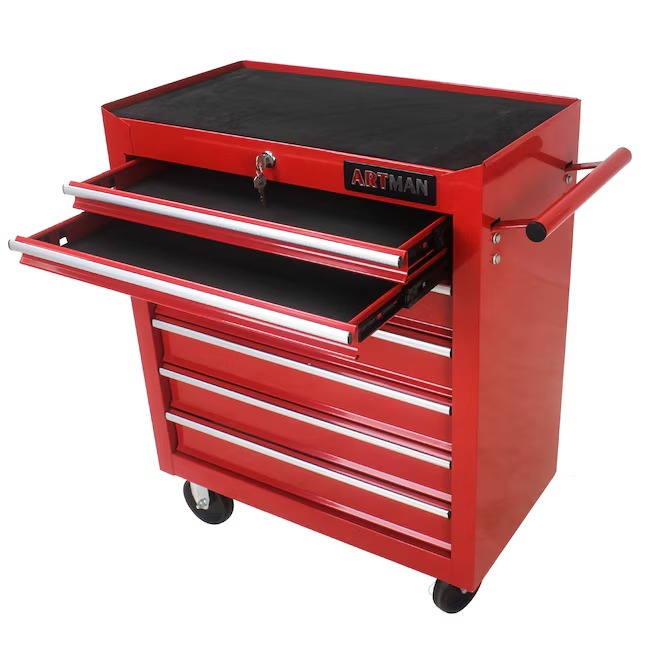 Xspracer ML-TC324 1000 Series 13-Inches W x 30-Inches H 7 -Drawer Steel Rolling Tool Cabinet ( Red )4_11zon