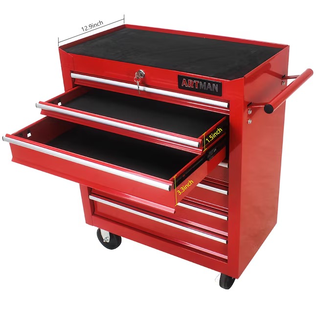 Xspracer ML-TC324 1000 Series 13-Inches W x 30-Inches H 7 -Drawer Steel Rolling Tool Cabinet ( Red )6_11zon