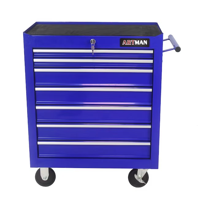 Xspracer ML-TC326 1000 Series 13-Inches W x 30-Inches H 7 -Drawer Steel Rolling Tool Cabinet ( Blue )_11zon Xspracer ML-TC326 1000 Series 13-Inches W x 30-Inches H 7 -Drawer Steel Rolling Tool Cabinet ( Blue )