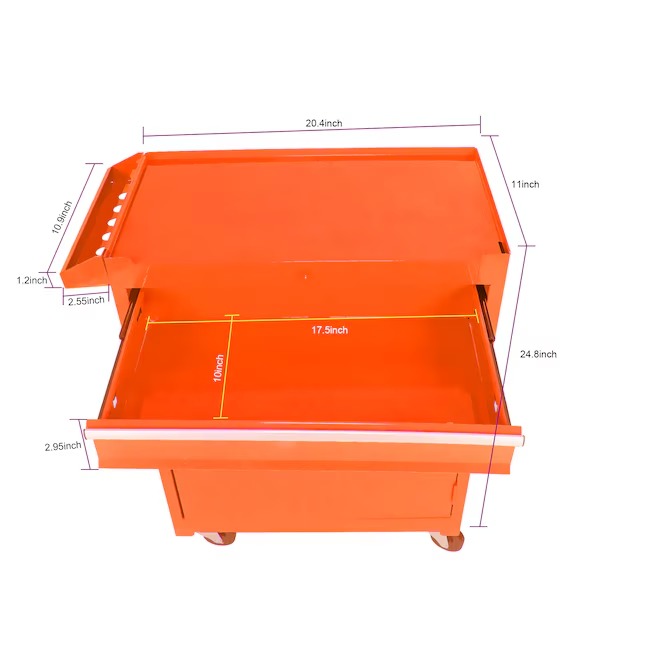 Xspracer ML-TC912 1000 Series 11-Inches W x 47-Inches H 5 -Drawer Metal Rolling Tool Cabinet ( Orange )167_11zon