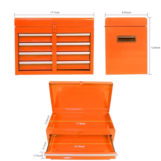 Xspracer ML-TC912 1000 Series 11-Inches W x 47-Inches H 5 -Drawer Metal Rolling Tool Cabinet ( Orange )18_11zon