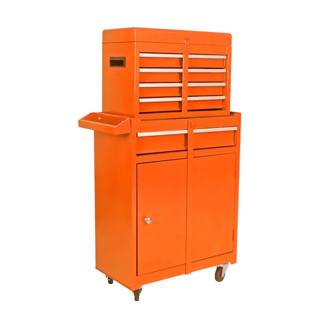 Xspracer ML-TC912 1000 Series 11-Inches W x 47-Inches H 5 -Drawer Metal Rolling Tool Cabinet ( Orange )_11zon Xspracer ML-TC912 1000 Series 11-Inches W x 47-Inches H 5 -Drawer Metal Rolling Tool Cabinet ( Orange )