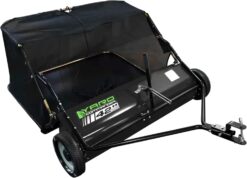 YARD COMMANDER - 42-Inch Tow Behind Lawn Sweeper - 17.79 Cubic-Feet Capacity with 42-Inch Clearing Width - 10-Inch Nylon Brushes - Never Flat Tire Design - Universal Hitch for Easy Attachment (YTL-002-124)