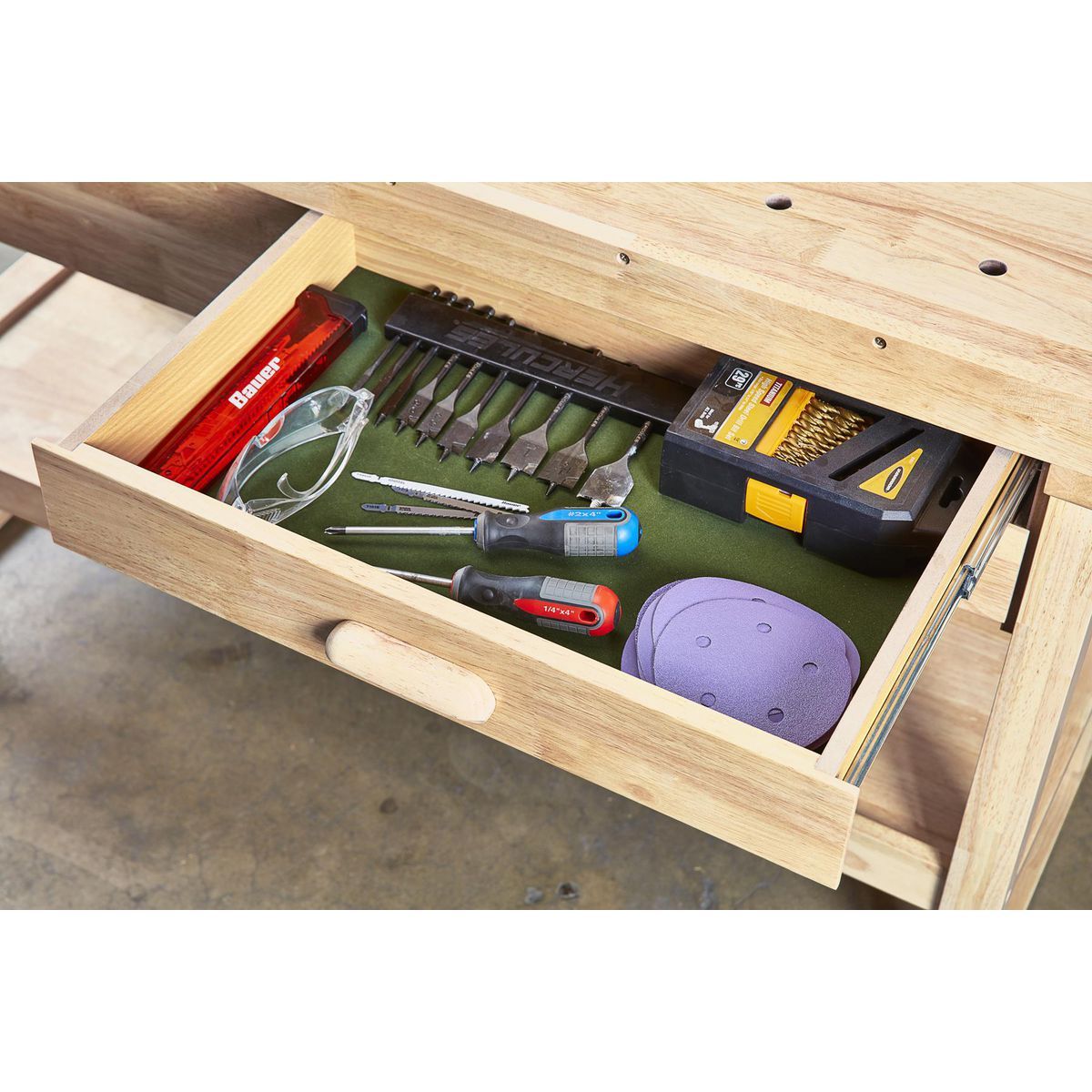 YUKON 60 in., 3-Drawer Hardwood Workbench5