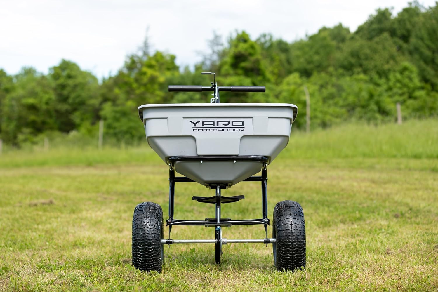 Yard Commander - Commercial Heavy Duty 125-Pound Walk-Behind Push Broadcast Fertilizer Spreader - Corrosion Resistant Hopper - Adjustable Drop Rate - Hopper Cover Included - Clog Free Design11